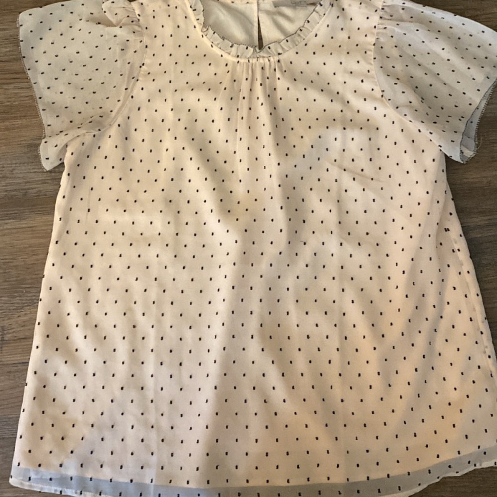 Light pink with black polka dots blouse